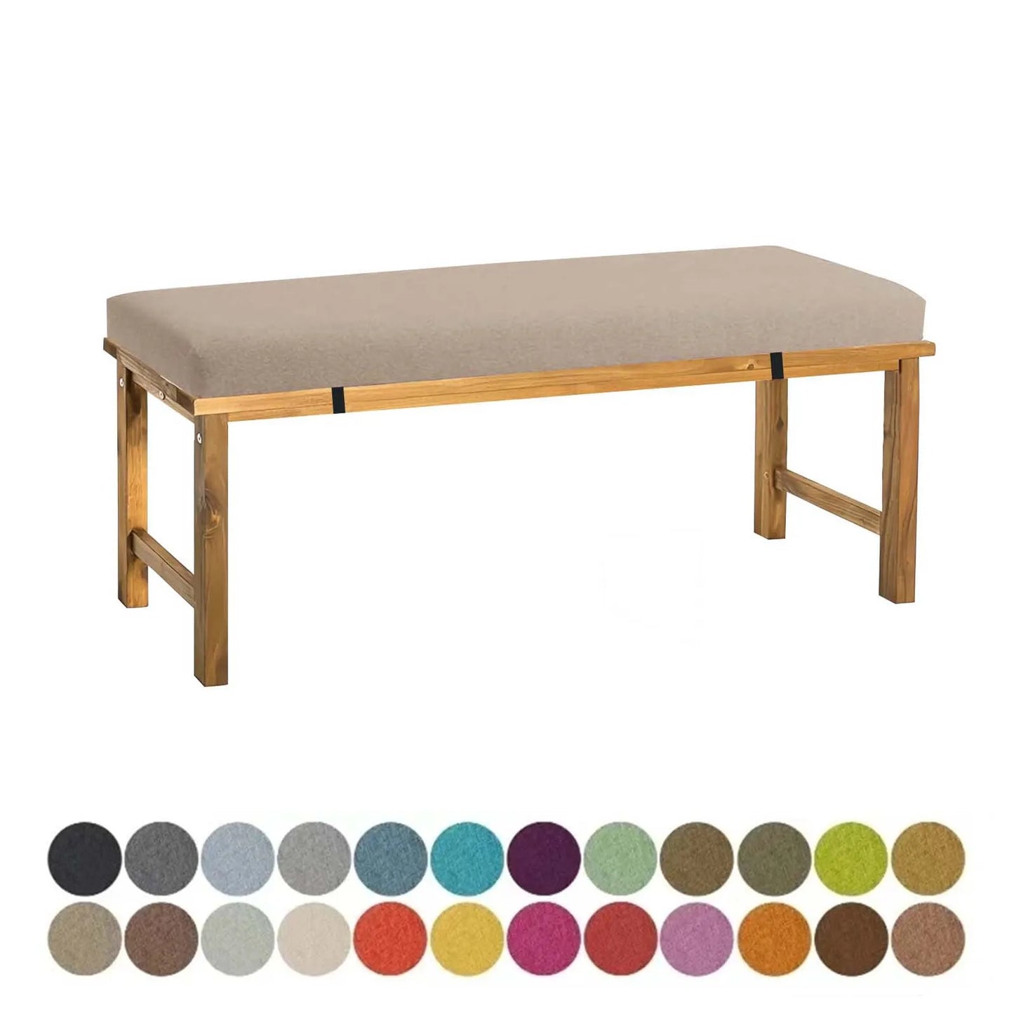 Custom Bench Cushion with Locks And Buckles Long Mattress Sofa Chair Seat Pad Decor Garden Shoe Box Bay Window Pad Swings Pillow