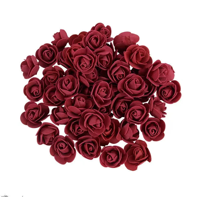 Foam Rose Head Artificial Flowers for Wedding and DIY Decor