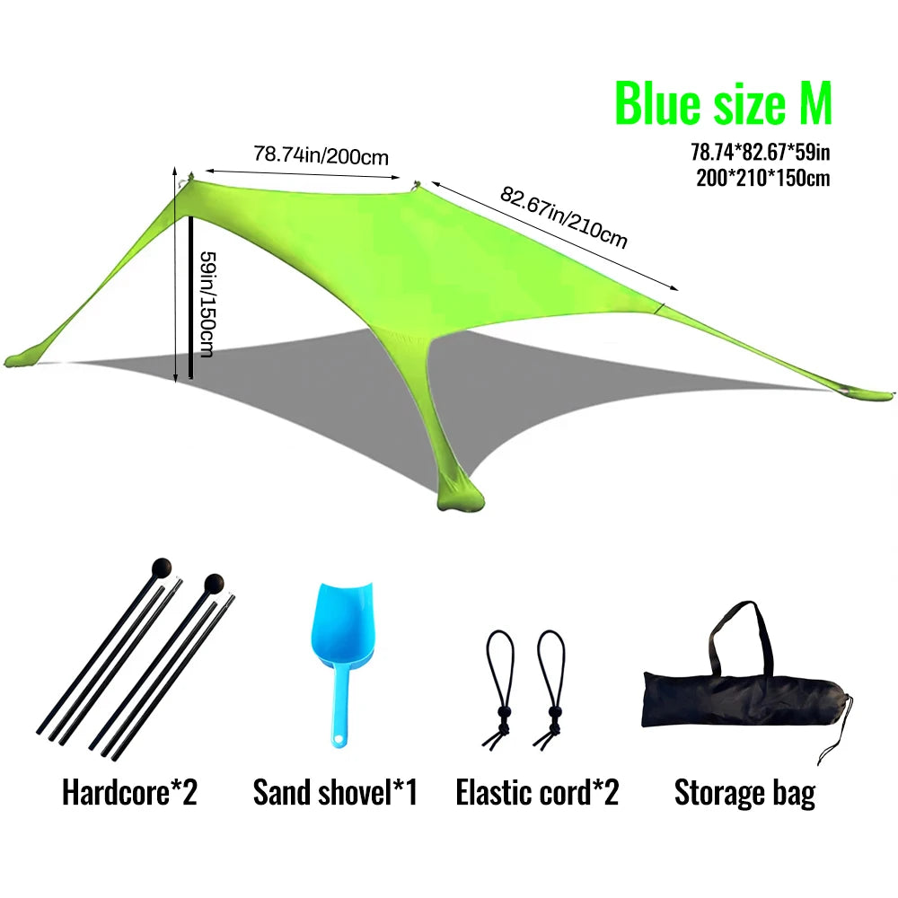 Sonuto Portable Lycra Beach Canopy Tent UV Sunshade Shelter