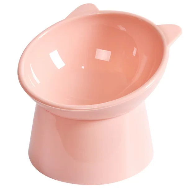 NOVELTY MOON Cat Ear Raised Pet Bowl Elevated Feeder Anti Slip Ergonomic
