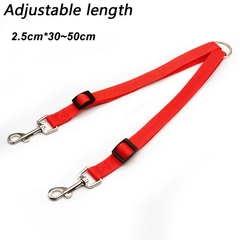 Double Twin Dual Coupler Dog Leash for Two Dogs Lead