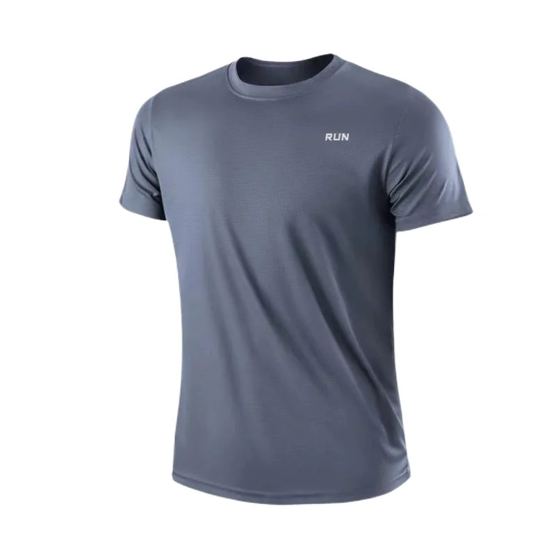 Quick Dry Short Sleeve Gym Tee Moisture Wicking Lightweight