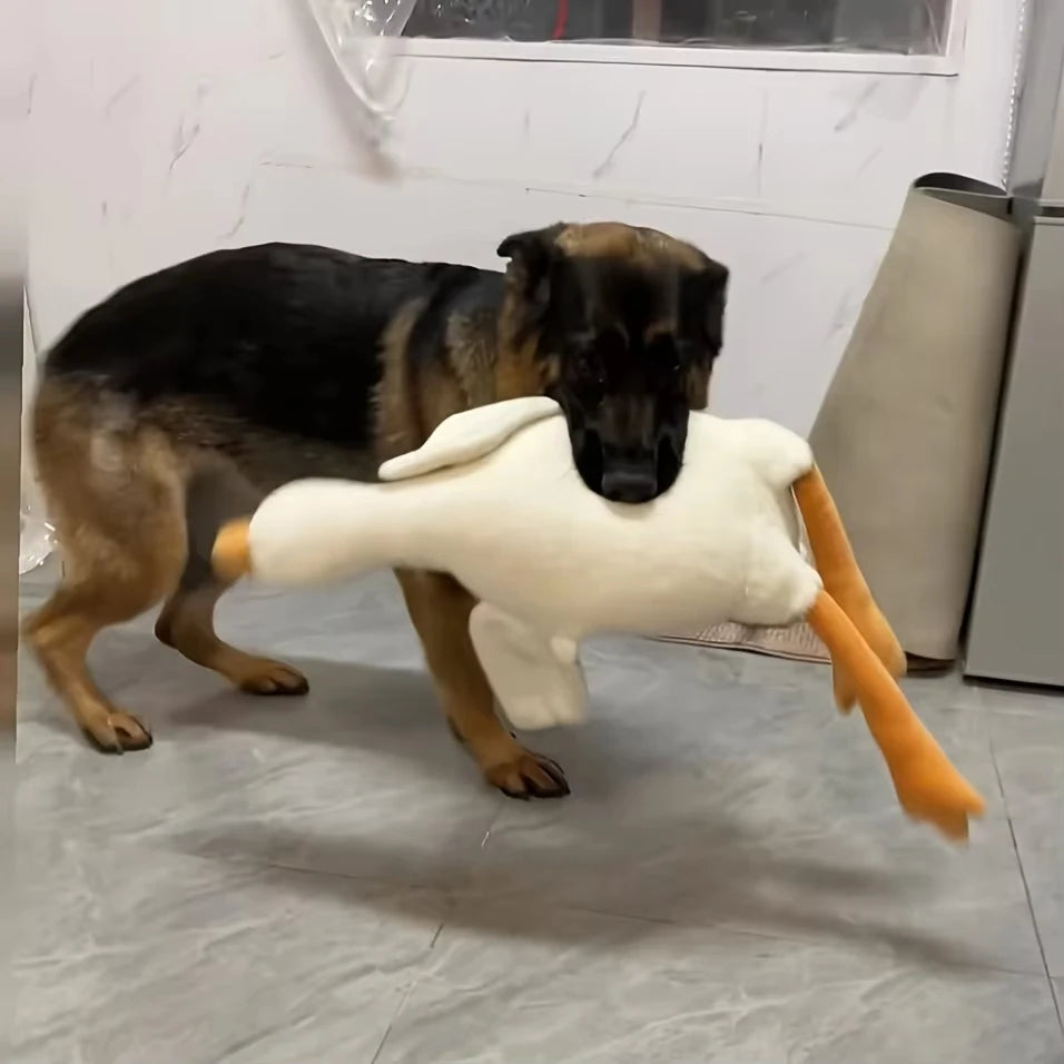 Plush Duck Dog Toy Goose Design For Longlasting Play