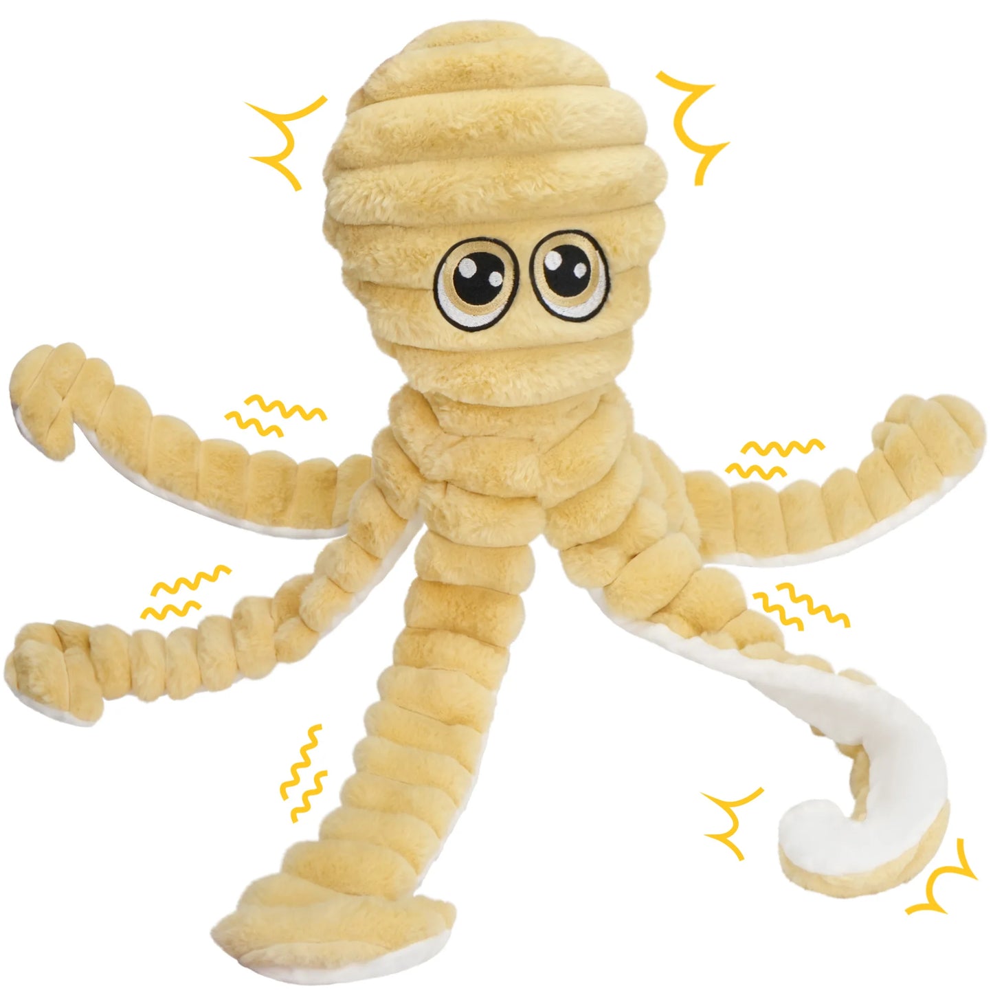 Octopus Design Squeaky Plush Dog Toy Interactive Chew Toy For Small Medium Dogs