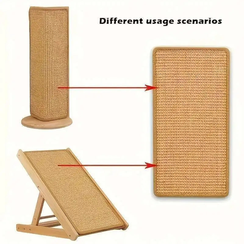 Durable Hemp Rope Cat Rabbit Scratching Board With Invisible Adhesive