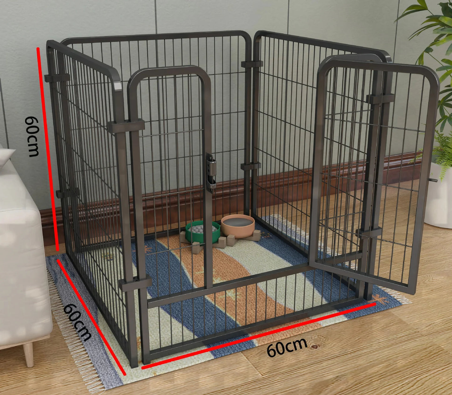Foldable Dog Fence Playpen For Pets Heavy Duty Cage