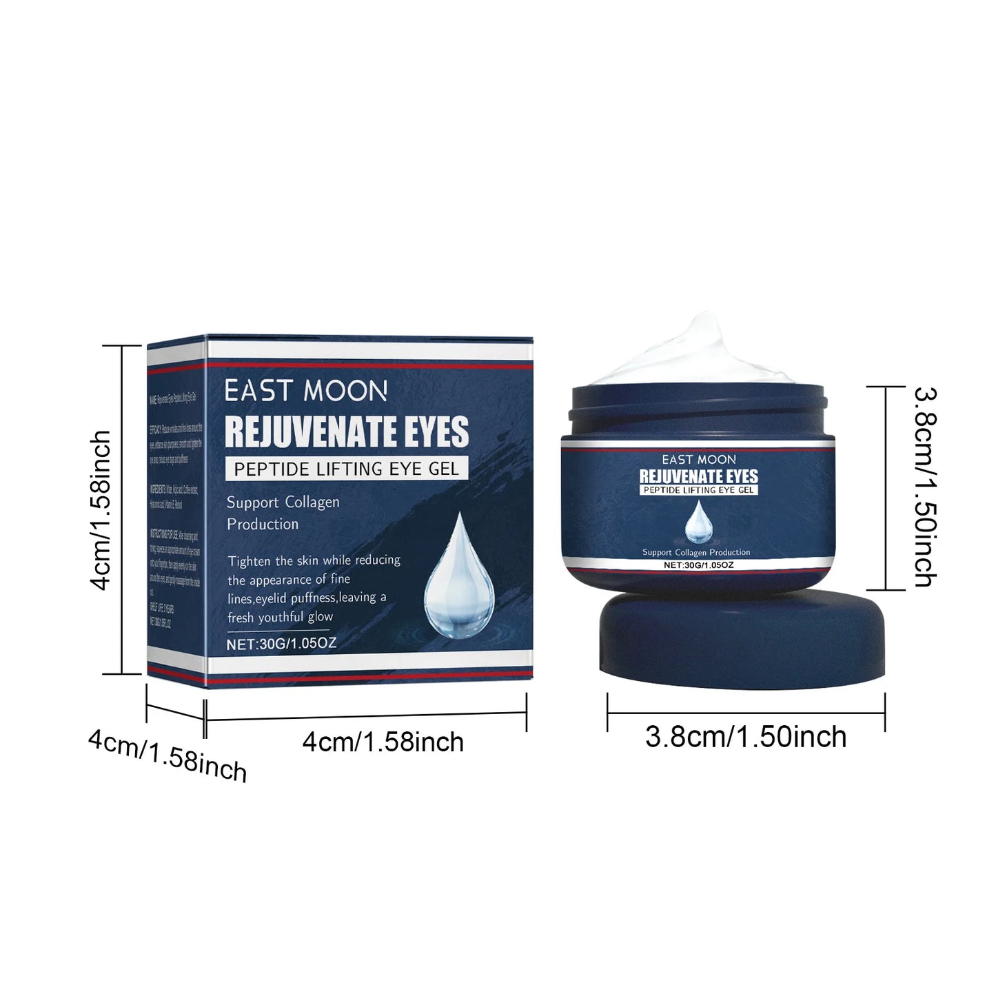 East Moon 30g Anti Aging Firming Eye Cream Retinol Moisturizing Hydrating Improve Dark Circles Anti Aging Eye Care Cream