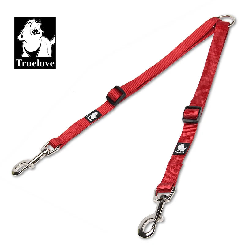 TrueLove Nylon Double Dog Leash No Tangle Padded Pet Coupler