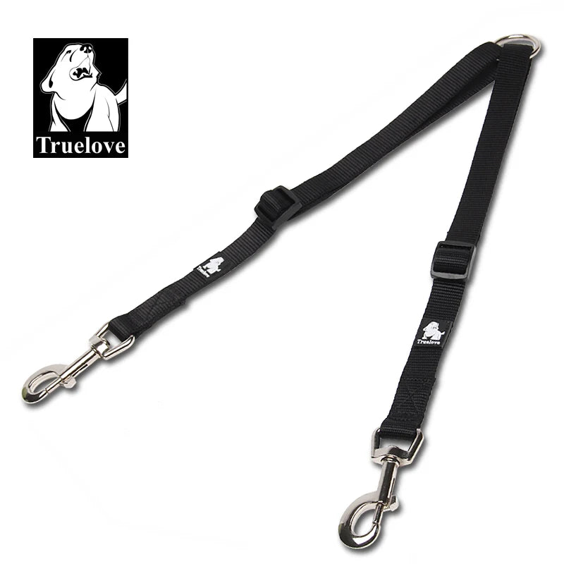 TrueLove Nylon Double Dog Leash No Tangle Padded Pet Coupler