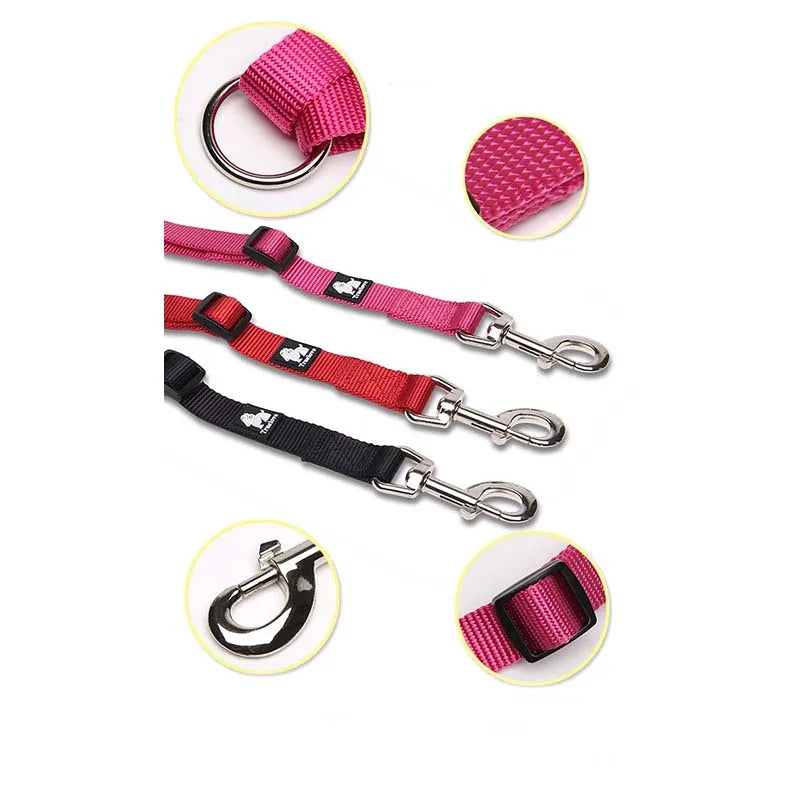 TrueLove Nylon Double Dog Leash No Tangle Padded Pet Coupler