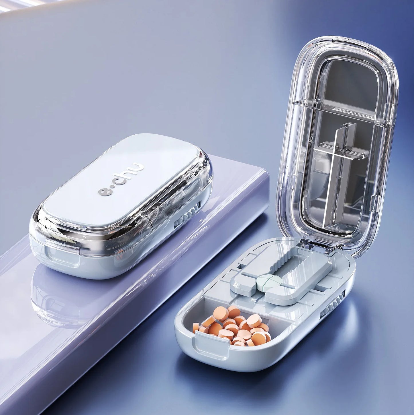 New Quartering Pill Cutter Storage Box Portable Drug Tablet Medicine Dustproof Divider Organizer Crusher Pill Cutter
