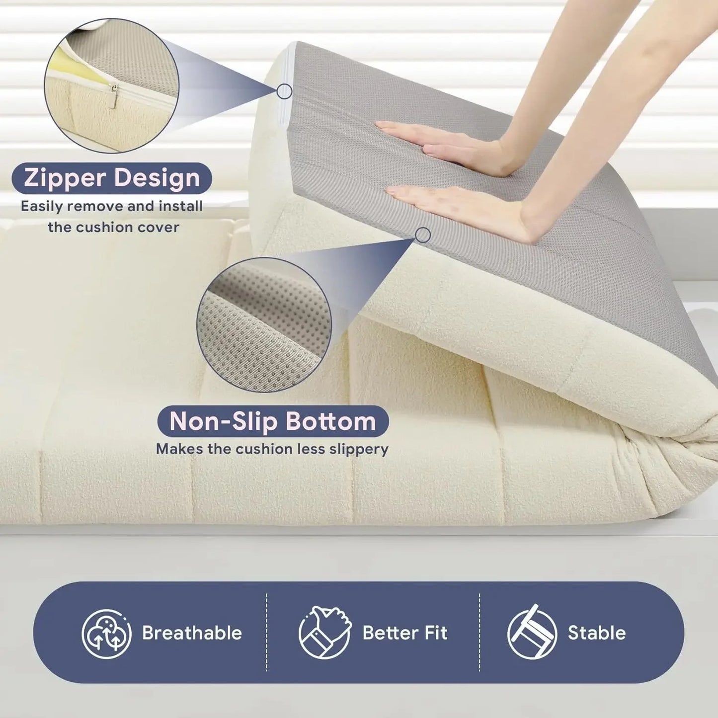 Custom 6cm Long Bench Cushions Teddy velvet Bay Window Chair Seat Long Mattress Padding Seat Pad Decorative Pads Swings