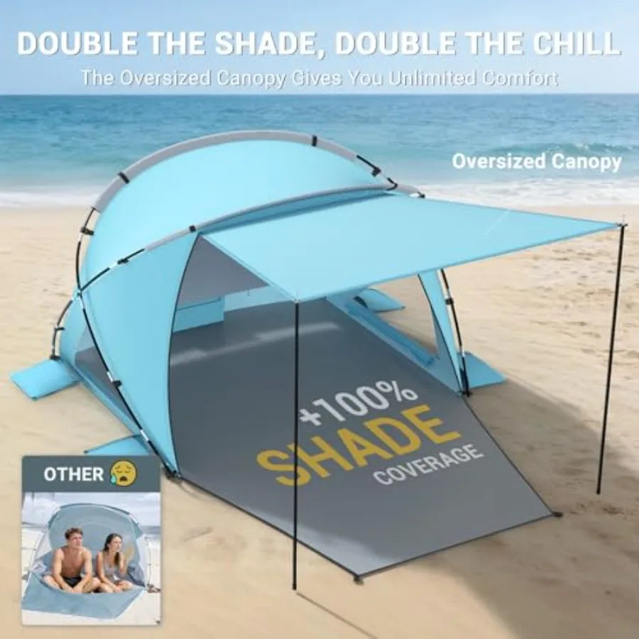 Beach Tent Shelter 4-6 Person Pop Up UPF 50