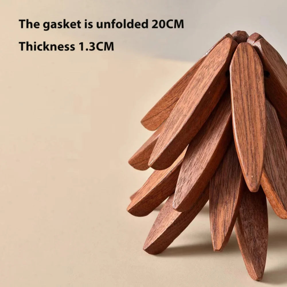 4PCS Tree Design Stand Wooden Trivets Decorative Anti Scald Heat Resistant Table Mat Coaster Wood Placemats Pot