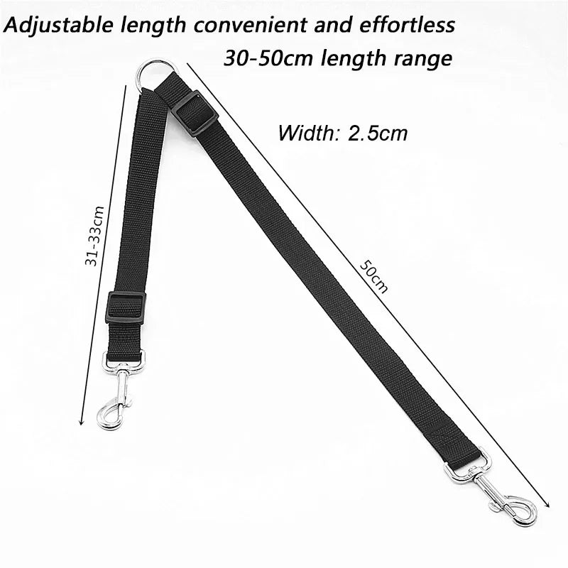 Double Twin Dual Coupler Dog Leash for Two Dogs Lead