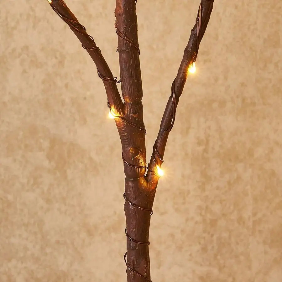 Lighted Brown Branches 32IN 100 LED with Timer Battery Operated, Artificial Tree Branch with Warm,Willow Branch Lights for Home