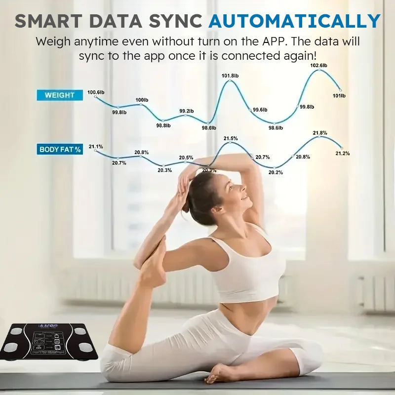 Smart Body Fat Scale Wireless Digital Bathroom With Body Composition