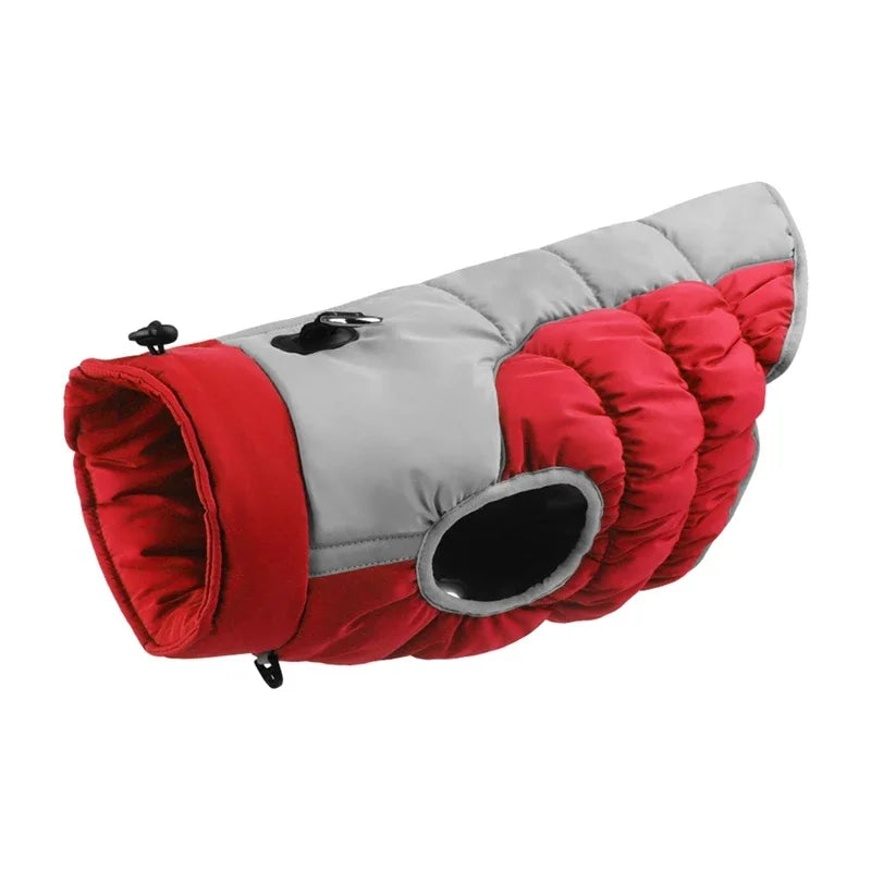 NONECN Winter Dog Coat With Reflective Strip Hoodie Waterproof Windproof