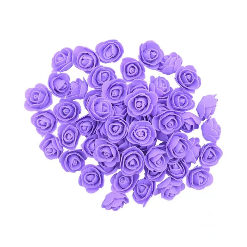 Foam Rose Head Artificial Flowers for Wedding and DIY Decor