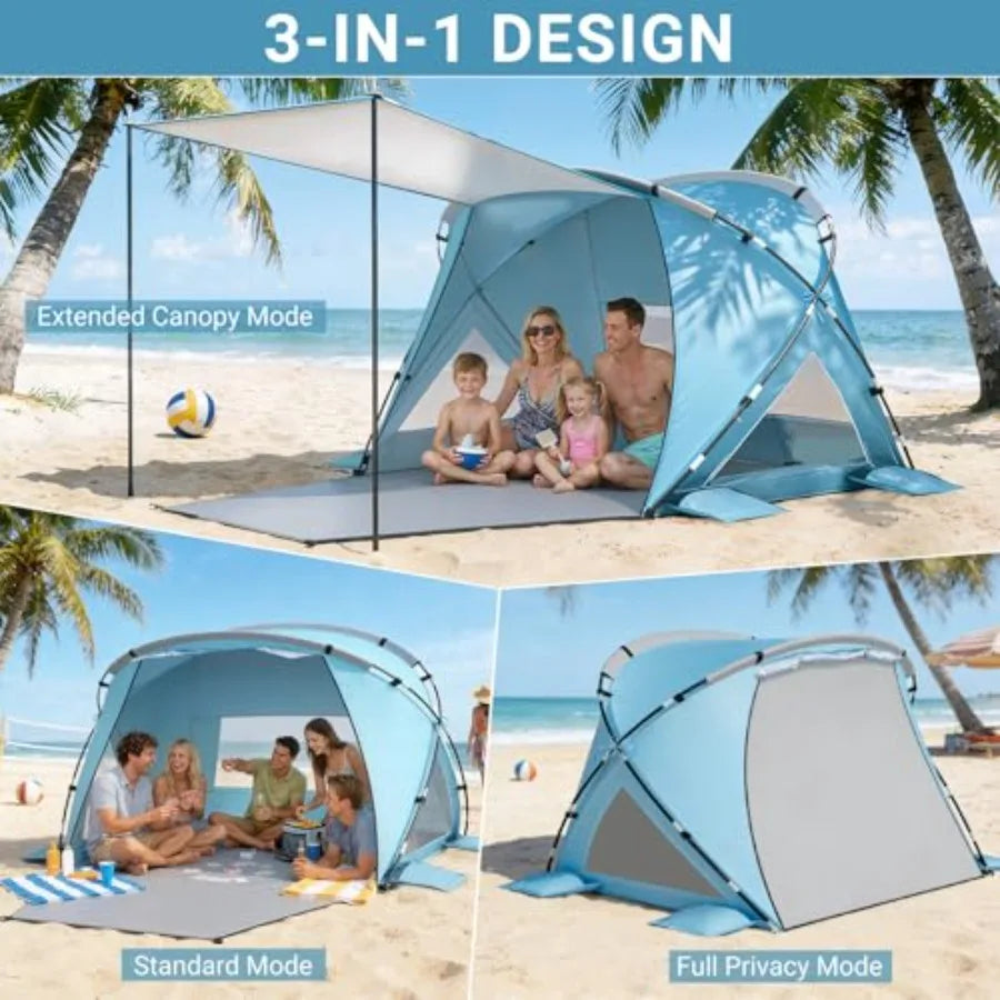 Beach Tent Shelter 4-6 Person Pop Up UPF 50
