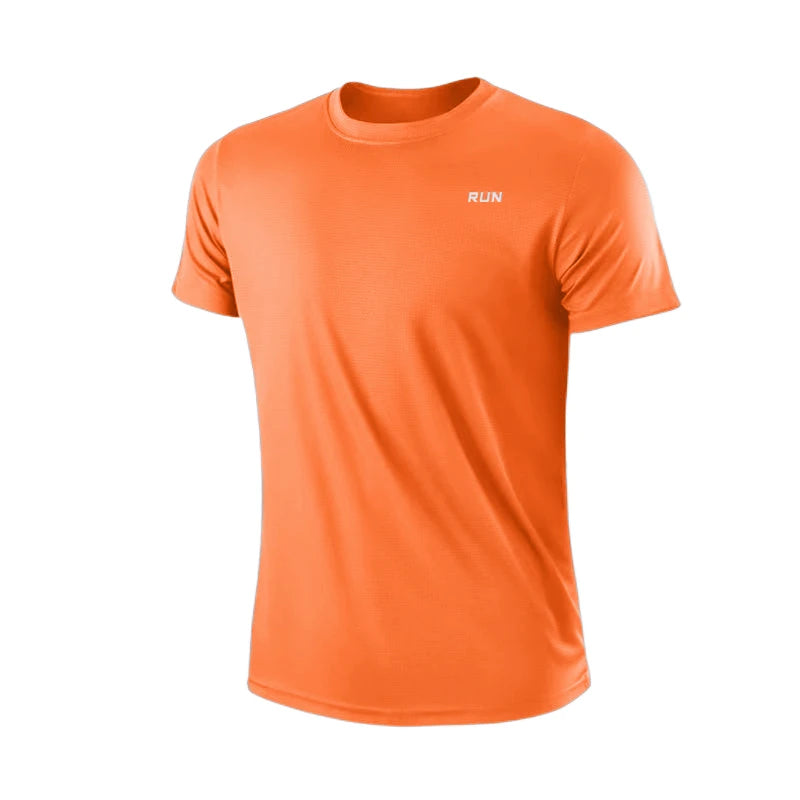 Quick Dry Short Sleeve Gym Tee Moisture Wicking Lightweight