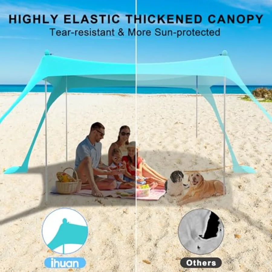 Beach Tent Sun Shelter UPF50 Plus Easy Setup Outdoor Canopy