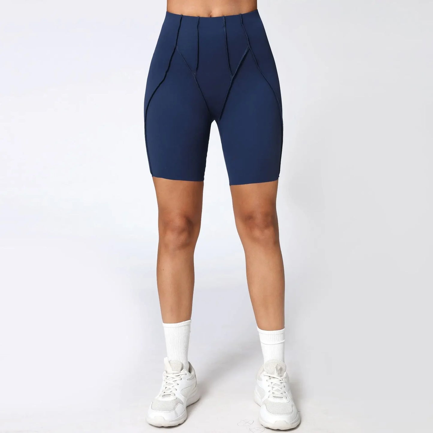 HANRANCN Seamless Yoga Shorts High Waist Quick Dry For Women