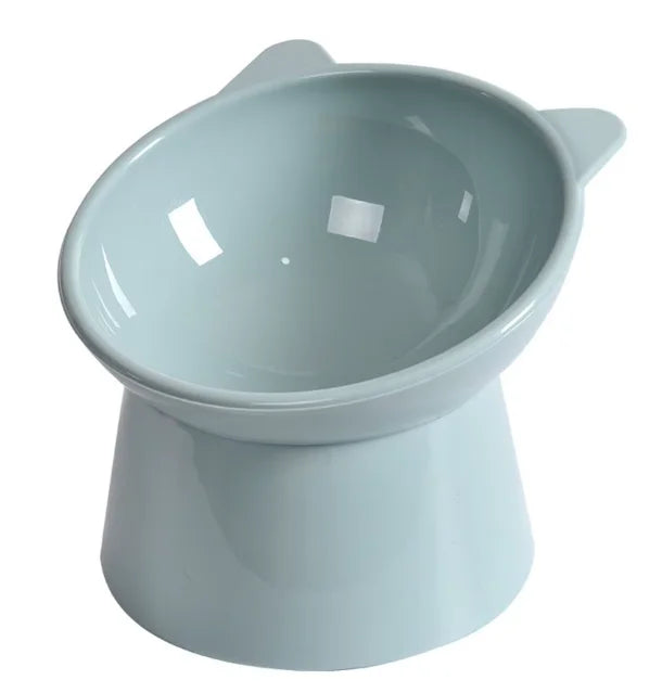 NOVELTY MOON Cat Ear Raised Pet Bowl Elevated Feeder Anti Slip Ergonomic