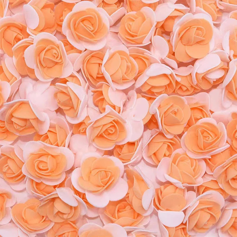 Foam Rose Head Artificial Flowers for Wedding and DIY Decor