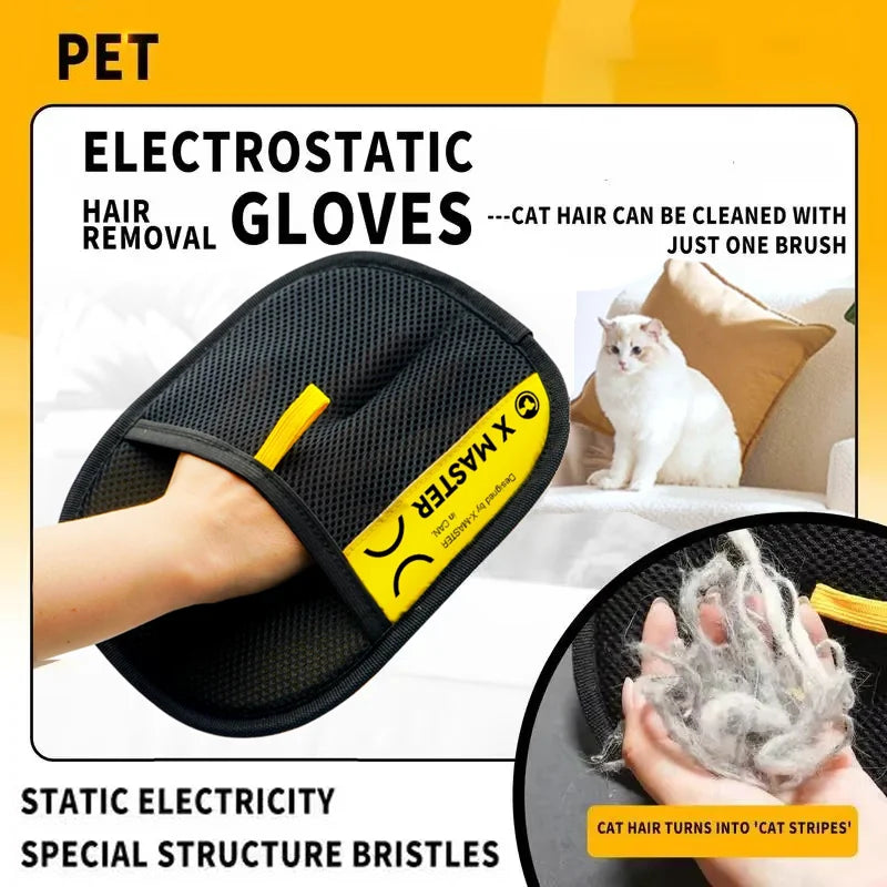 Pet Hair Remover Gloves Electrostatic Roller For Cats And Dogs
