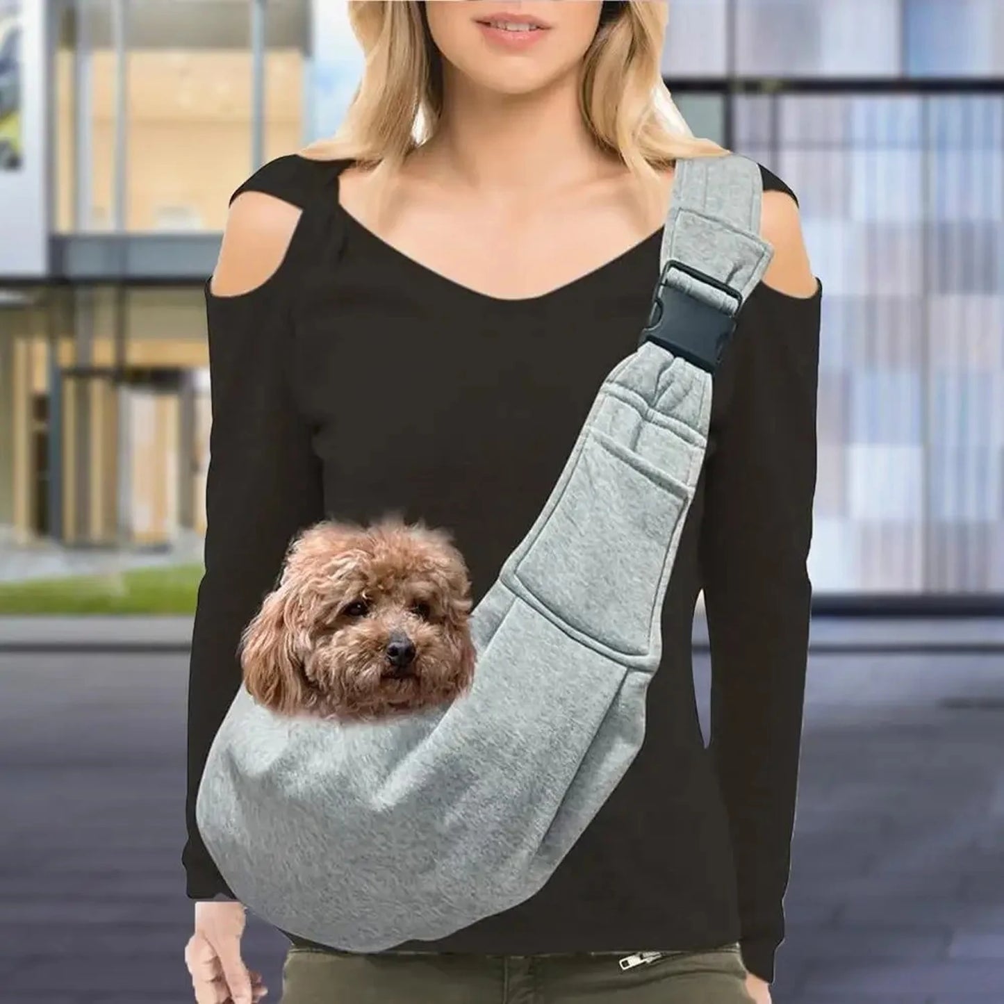 Small Pet Sling Carrier for Dogs and Cats Hands Free