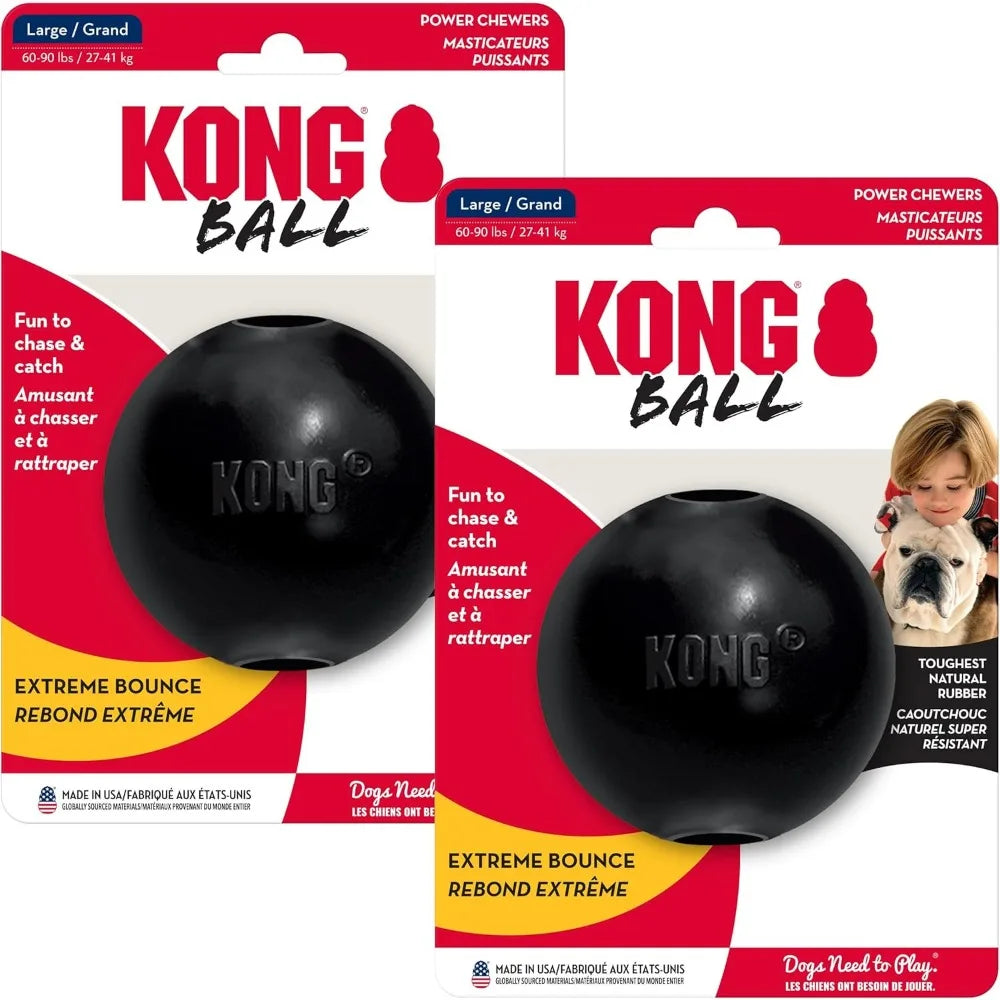 Extreme Ball 2 Pack Durable Rubber Dog Toy For Chewers