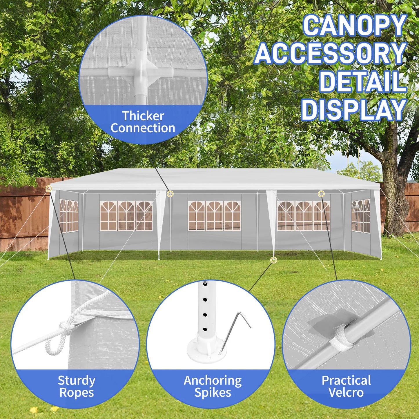 Outdoor Wedding Party Tent Gazebo Pavilion With Five Walls