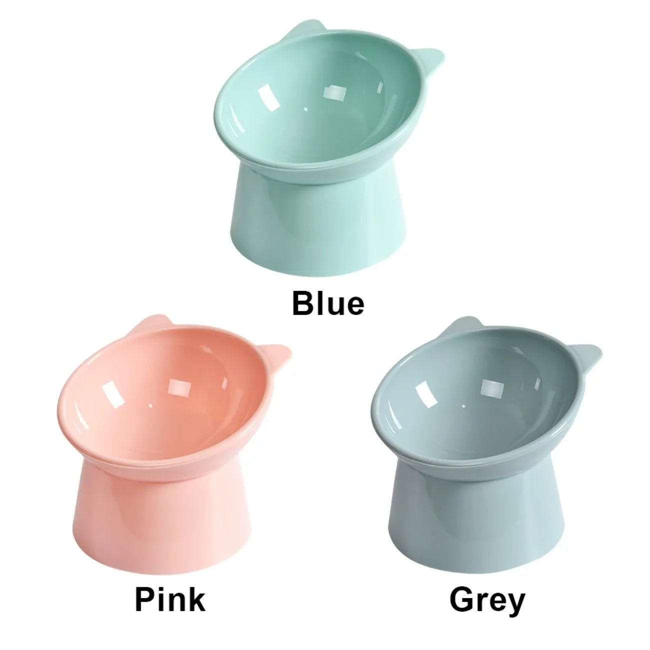 Diamri Tilted Elevated Cat Food Bowl Ergonomic Anti Vomit