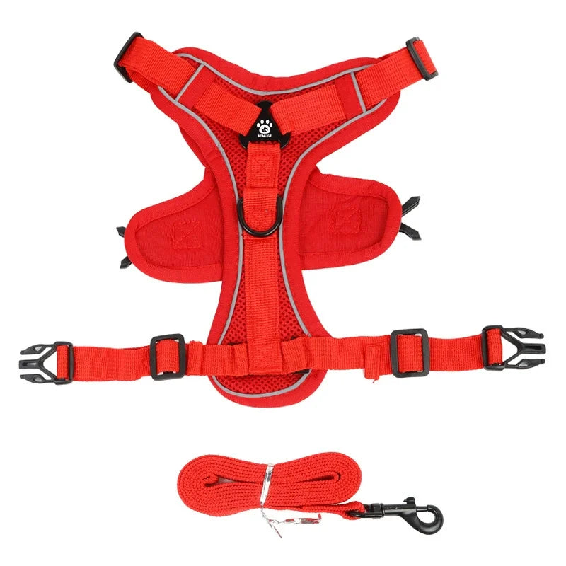 No Pull Dog Harness And Leash Reflective Vest All Weather