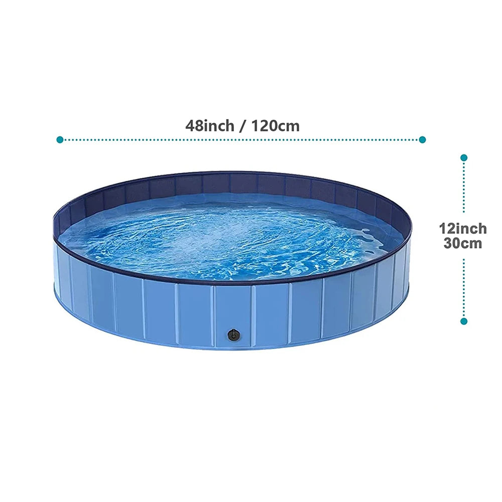PETRAVEL Foldable Dog Pool For Large Dogs Durable Bath Tub