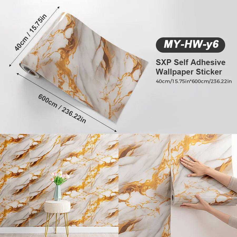 Self Adhesive Marble Wall Sticker Peel and Stick Easy DIY