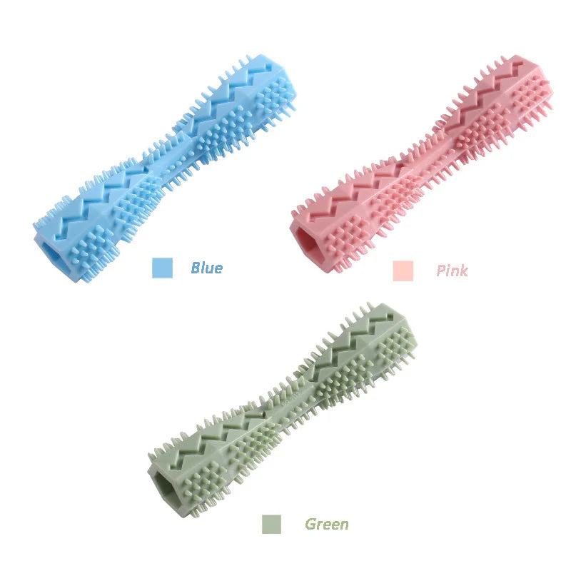 Durable Dog Chew Toy Rubber Toothbrush For Gentle Gum Massage