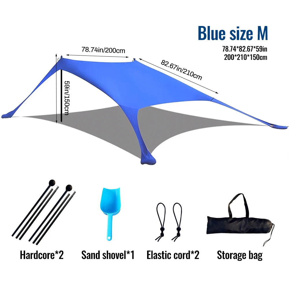Sonuto Portable Lycra Beach Canopy Tent UV Sunshade Shelter