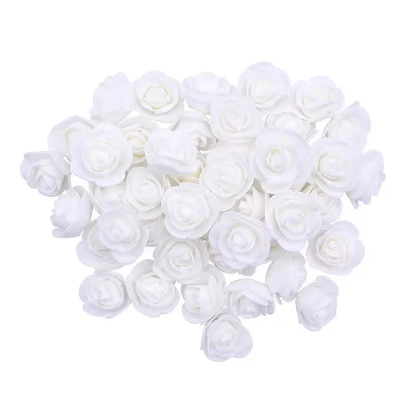 Foam Rose Head Artificial Flowers for Wedding and DIY Decor