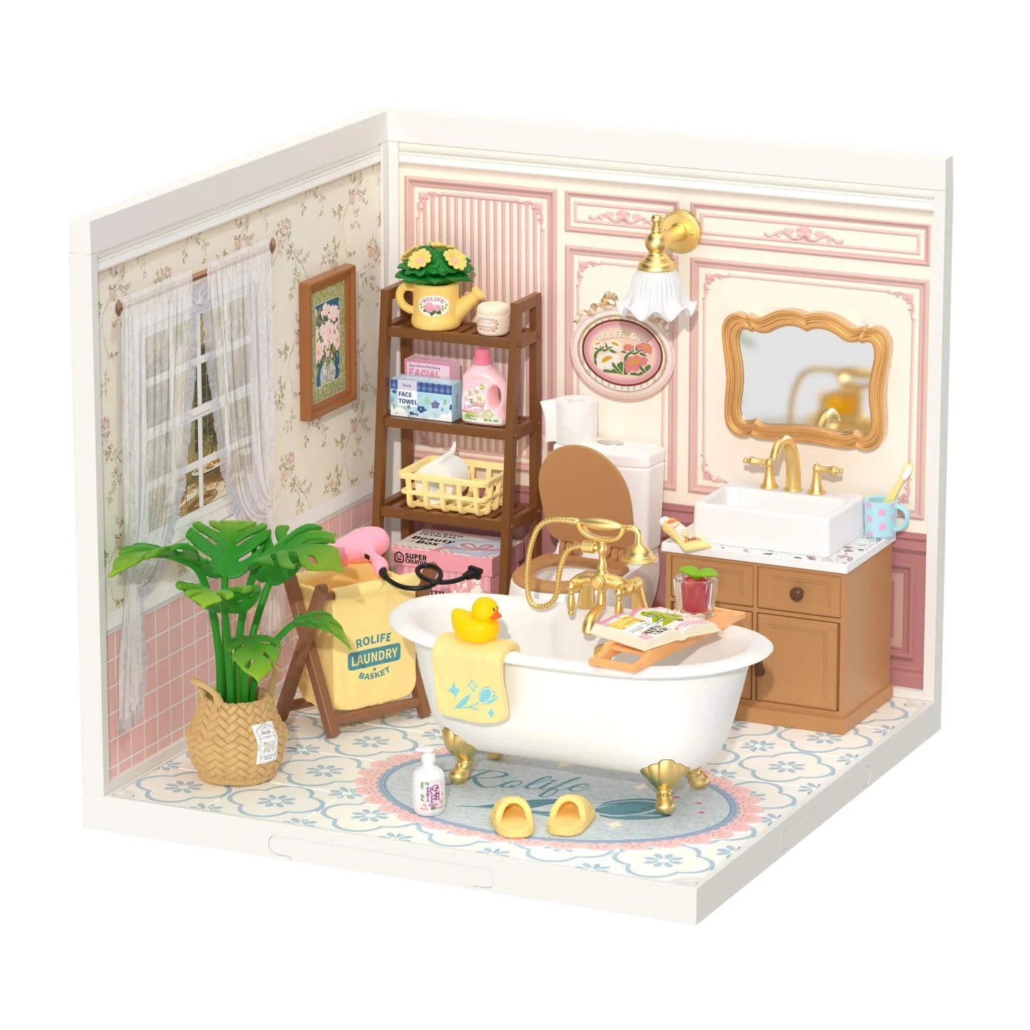 Rolife Super Creator Model Pop Bubble Bathroom Dollhouse Building Kit