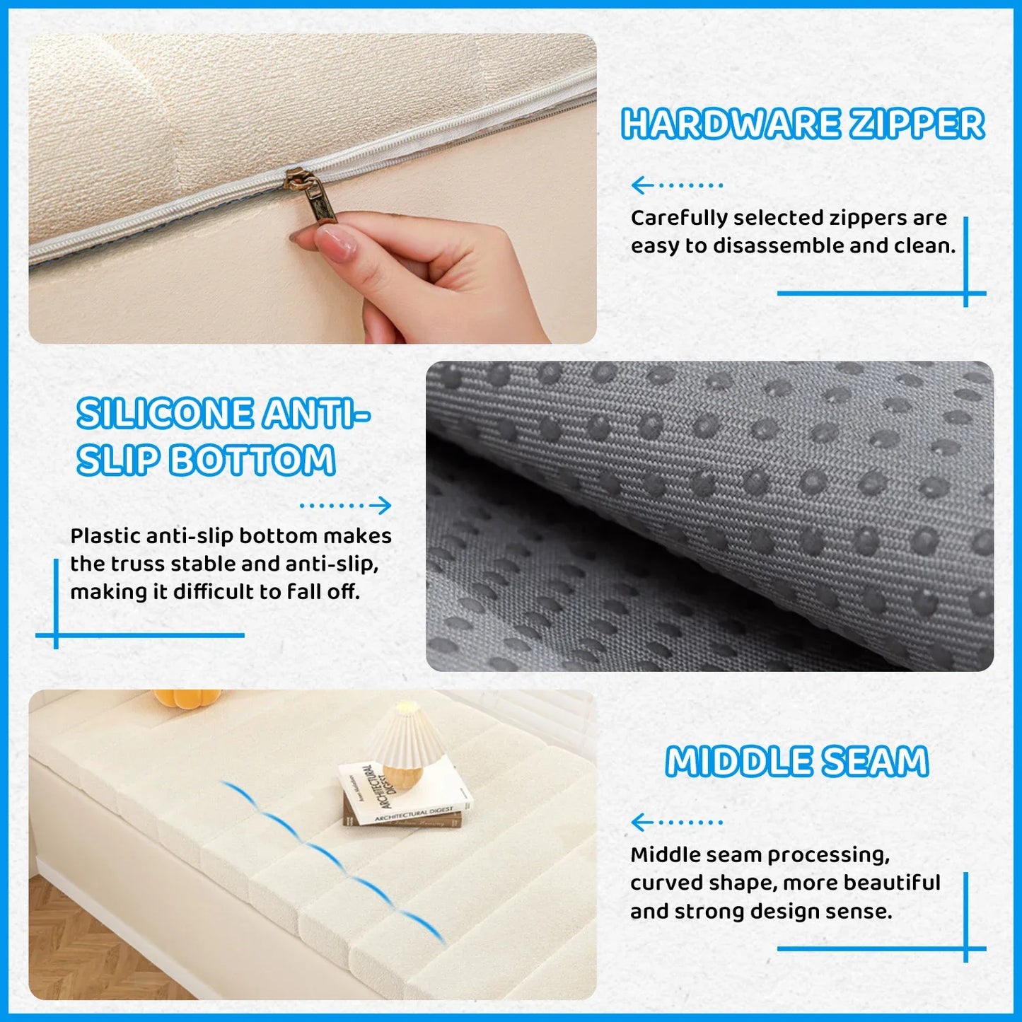 Custom 6cm Long Bench Cushions Teddy velvet Bay Window Chair Seat Long Mattress Padding Seat Pad Decorative Pads Swings