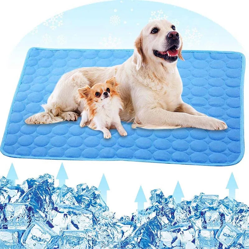 DZOMNOK Summer Dog Cooling Mat Breathable Ice Pad For Pets