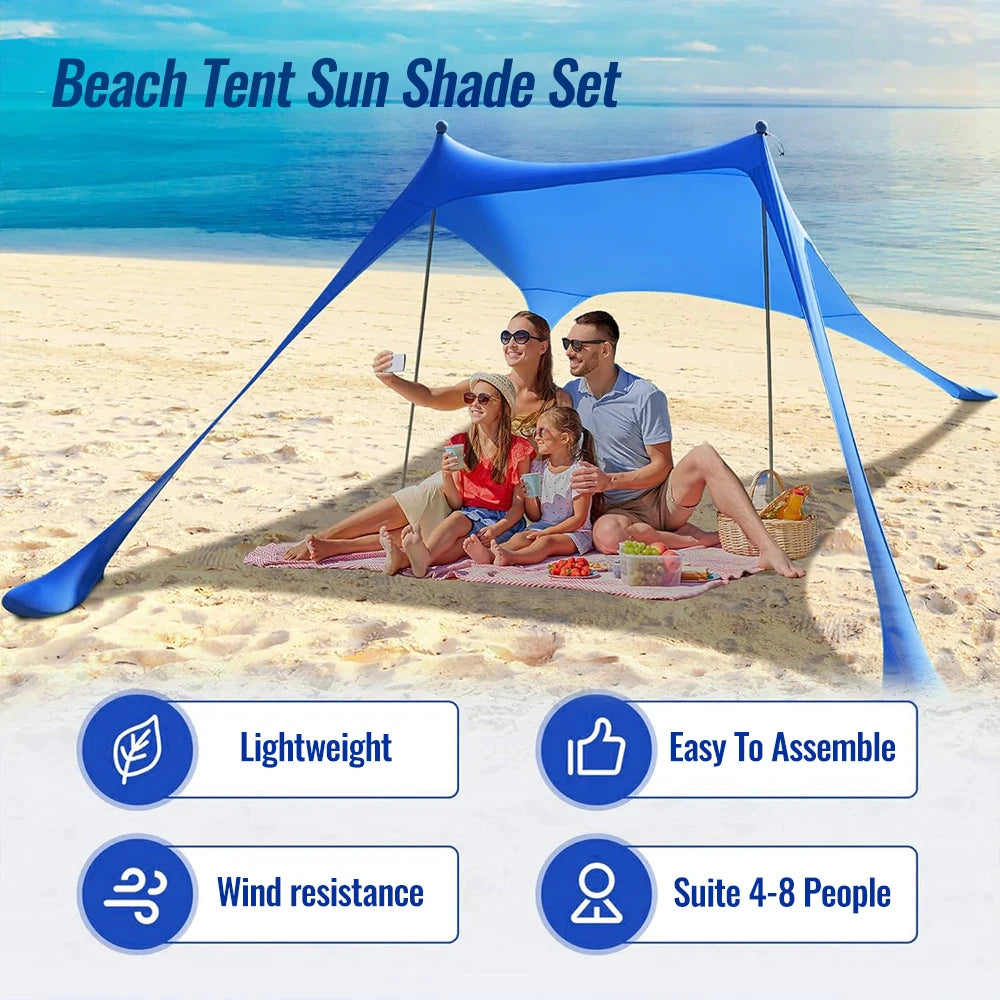 Sonuto Portable Lycra Beach Canopy Tent UV Sunshade Shelter