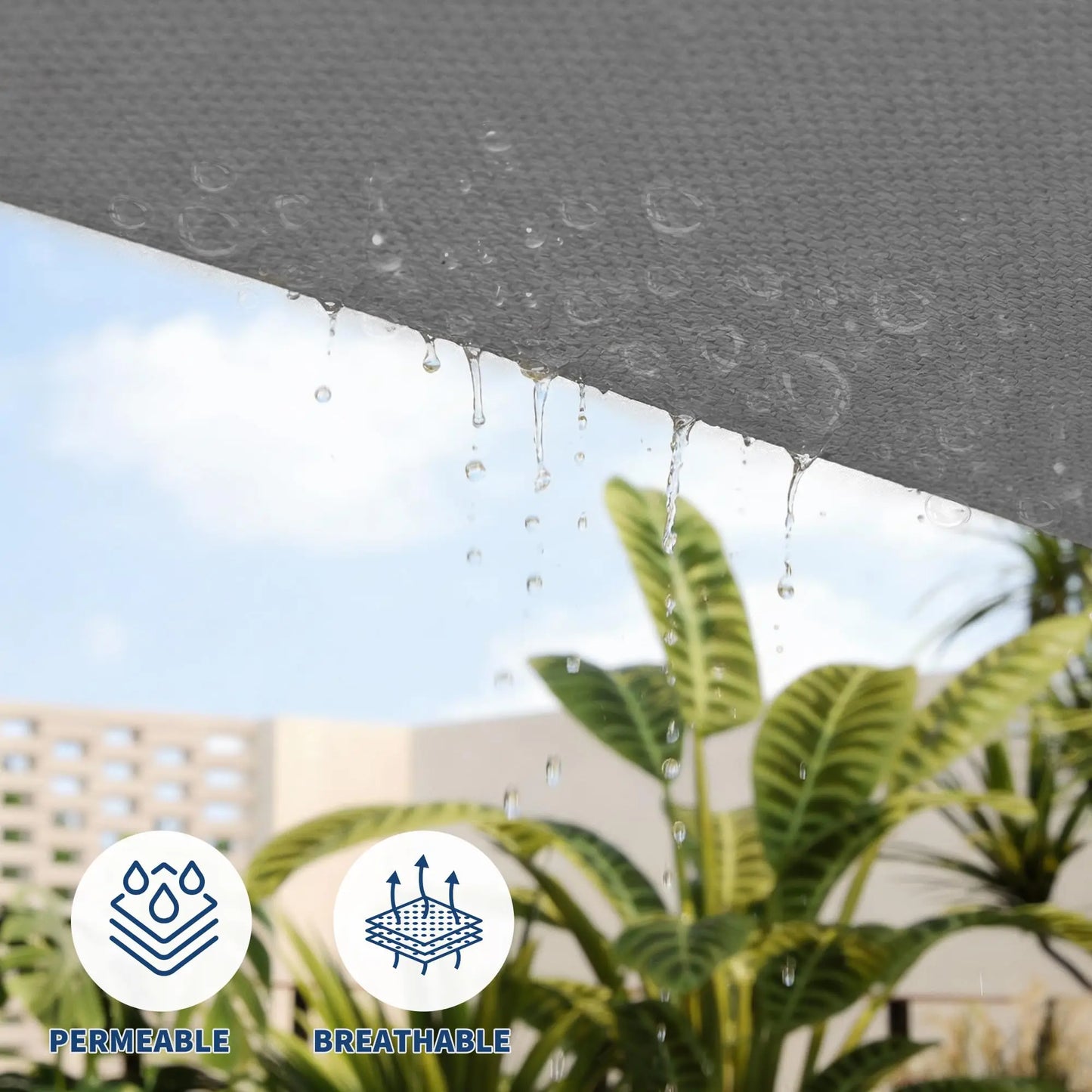 HiMISS Sun Shade Sail UV Block Outdoor Canopy For Patio
