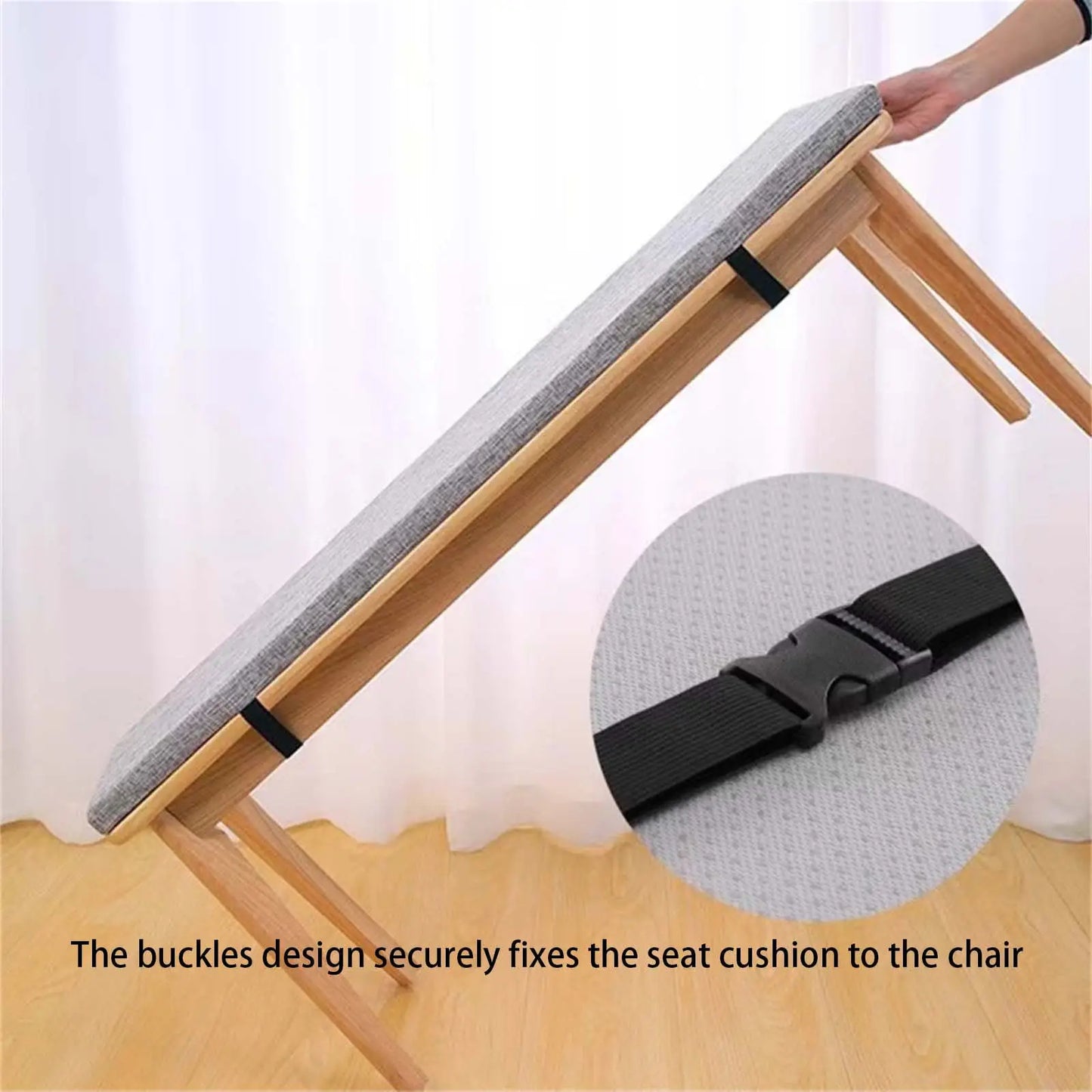 Custom Bench Cushion with Locks And Buckles Long Mattress Sofa Chair Seat Pad Decor Garden Shoe Box Bay Window Pad Swings Pillow
