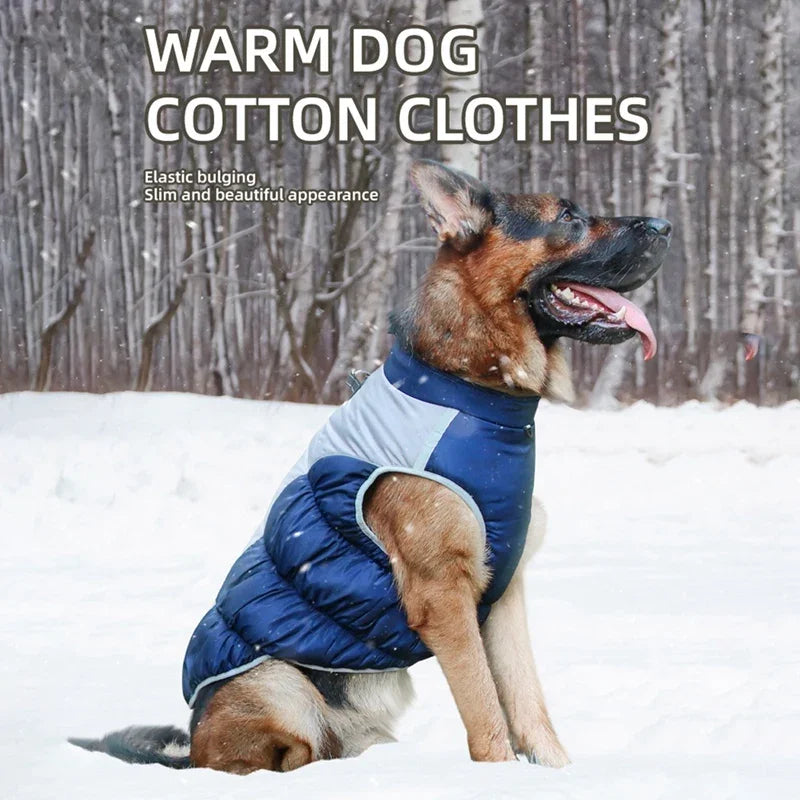 NONECN Winter Dog Coat With Reflective Strip Hoodie Waterproof Windproof