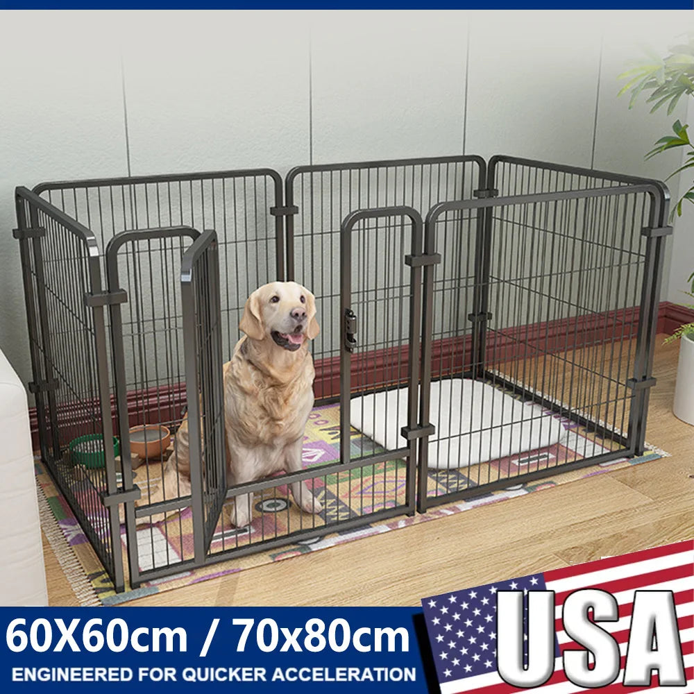 Foldable Dog Fence Playpen For Pets Heavy Duty Cage