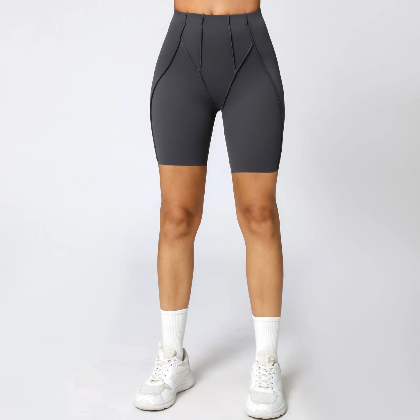 HANRANCN Seamless Yoga Shorts High Waist Quick Dry For Women