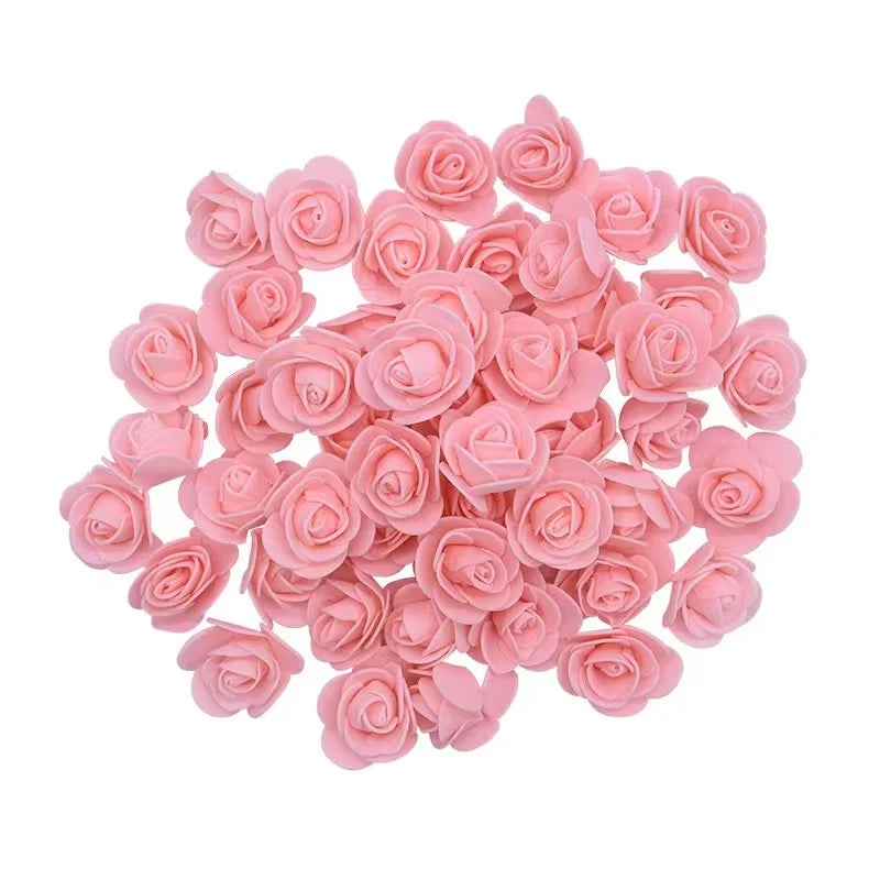 Foam Rose Head Artificial Flowers for Wedding and DIY Decor